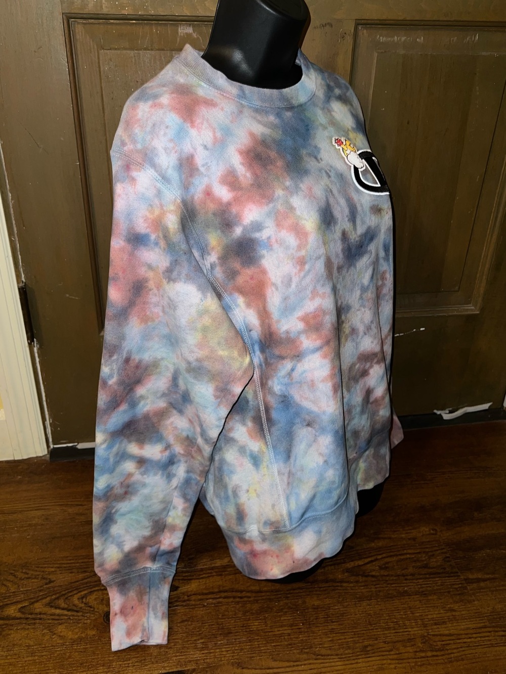 Champion Nintendo Super Mario Bros Tie Dye Reverse Weave Sweatshirt Size S - Picture 8 of 10